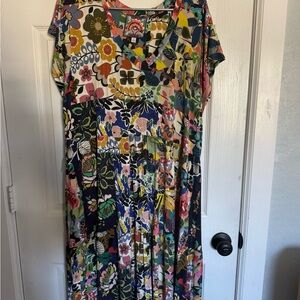 Johnny Was Multicolor Floral Maxi Dress